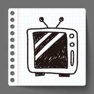 television doodle drawing N5