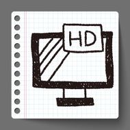 television doodle drawing N6