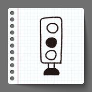Traffic lights doodle drawing N3