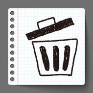 trash can doodle drawing N8