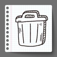 trash can doodle drawing N9