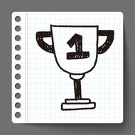 Trophy doodle drawing N5