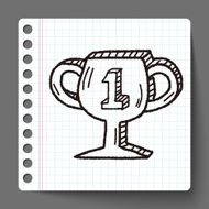 Trophy doodle drawing N6
