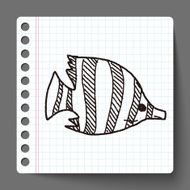 Tropical fish doodle N4