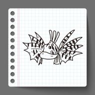 Tropical fish doodle N5