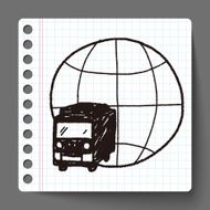 truck shipping doodle N4