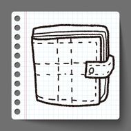 wallet doodle drawing N8