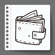wallet doodle drawing N9