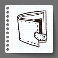 wallet doodle drawing N10