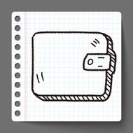 wallet doodle drawing N11