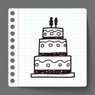 wedding cake doodle