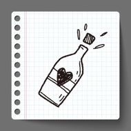 wedding wine doodle