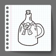 wine bottle doodle N5