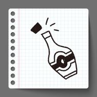 wine doodle drawing N9