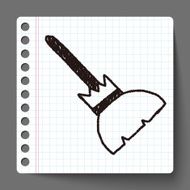 witch&#039;s broom doodle drawing N3