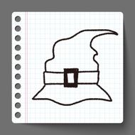 witch&#039;s hat doodle drawing N6