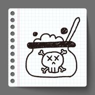 witch&#039;s pot doodle drawing N3