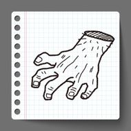 zombie hand doodle N4