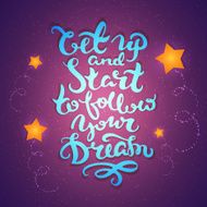 Motivational lettering poster