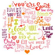 Hand drawn romantic typography N2