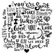 Hand drawn romantic typography N3