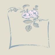 Frame with flower rose