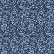 Vector seamless hand-drawn pattern of curls
