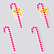 sticker barley sugar with and without shadow