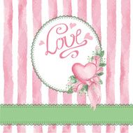 Vintage floral vector card with colorful flowers Inscription Lo N3