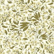 Seamless pattern with handdrawn flowers