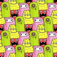 Monster seamless pattern