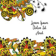 Hand drawn art doodle background ornament illustration concept