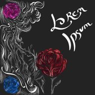 Rose hand drawn background