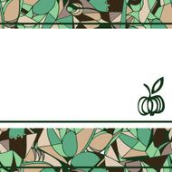 Frame of geometric pattern green color