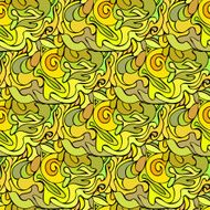 Abstract yellow floral seamless pattern