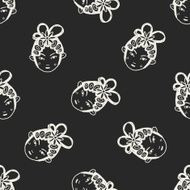 Chinese Beijing opera doodle seamless pattern background