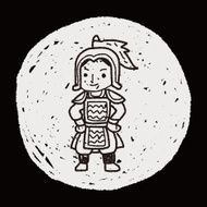 Chinese knight doodle N3