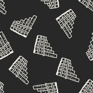 chinese musical Instruments doodle seamless pattern background N2