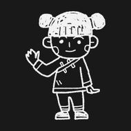 Chinese woman doodle N8