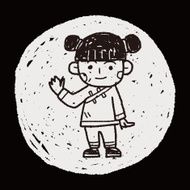 Chinese woman doodle N11