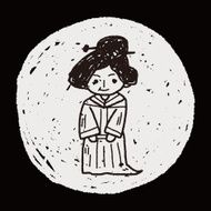 Chinese woman doodle N13