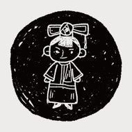 Chinese woman doodle N15