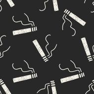 cigarette doodle seamless pattern background N2