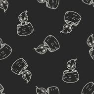 cobra doodle seamless pattern background N2