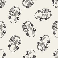 compressor doodle seamless pattern background