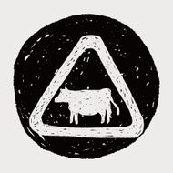 cow sign doodle N4