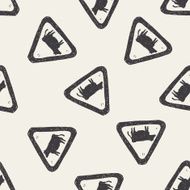 cow sign doodle seamless pattern background