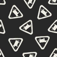 cow sign doodle seamless pattern background N2