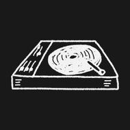 DJ disk doodle drawing N6