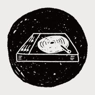 DJ disk doodle drawing N8